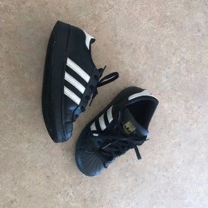 Size 2 youth adidas shell toe black
